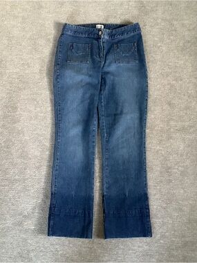 Cache Vintage Wide Hem Mini Pocket Jeans Sz. 0